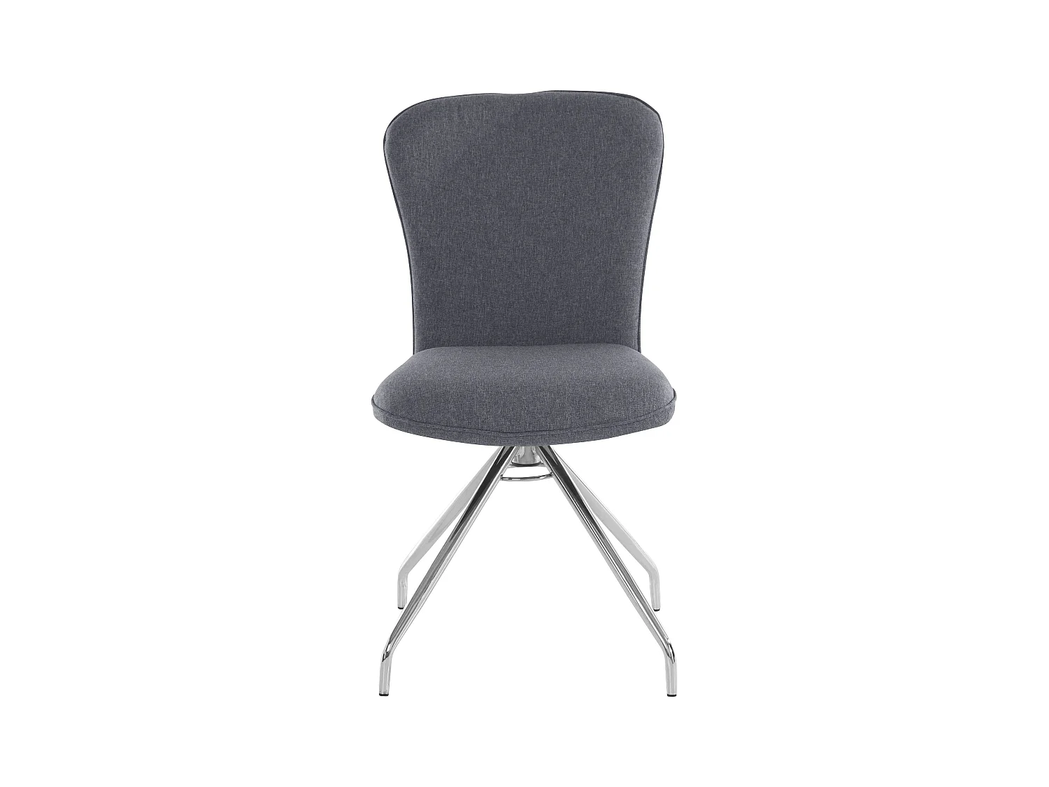 Carla | Eetkamerstoel in antraciet stof, 2 stuks