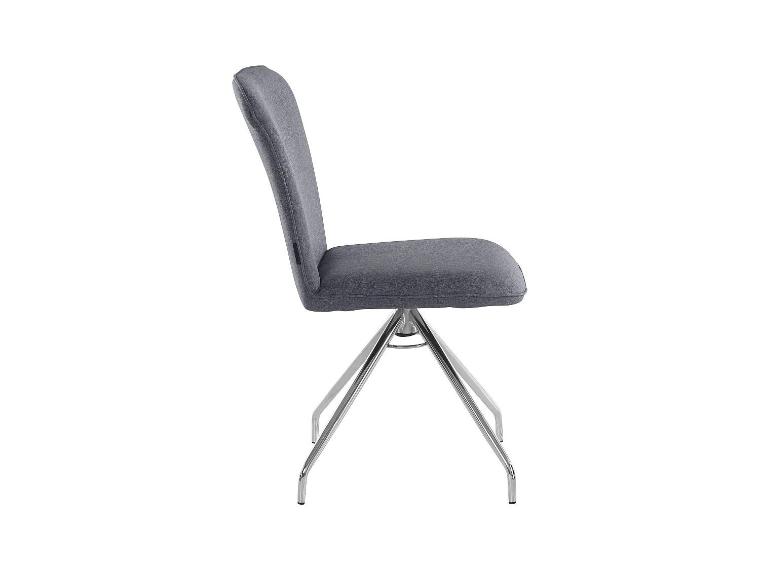 Carla | Eetkamerstoel in antraciet stof, 2 stuks