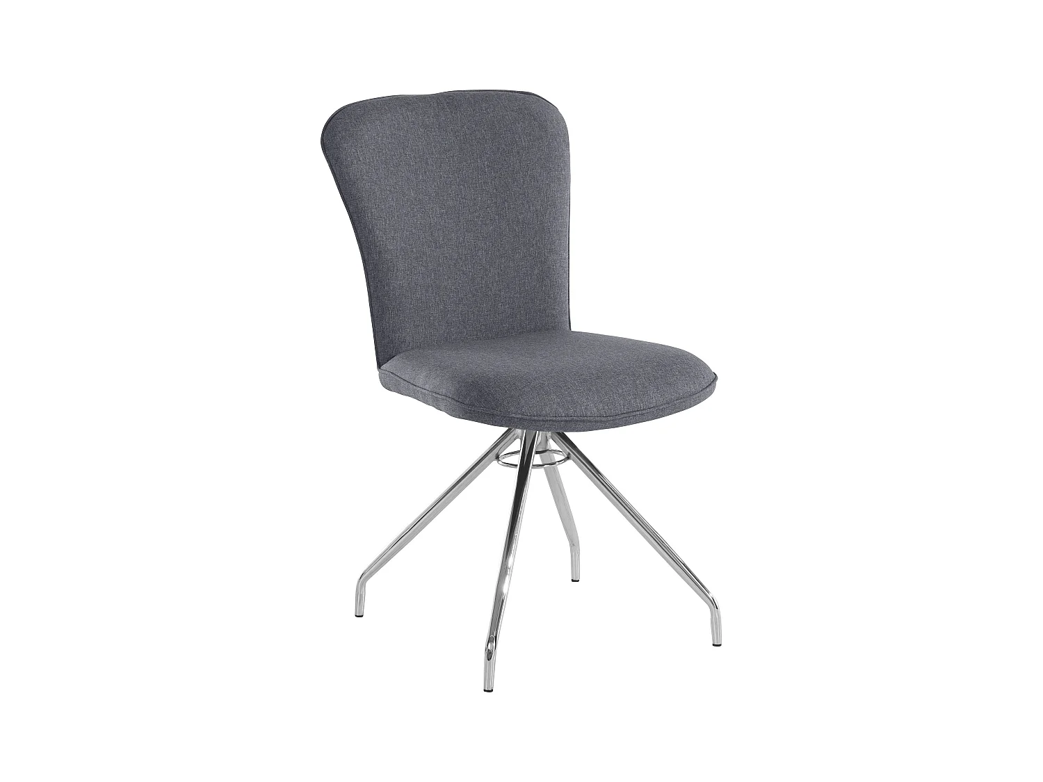 Carla | Eetkamerstoel in antraciet stof, 2 stuks