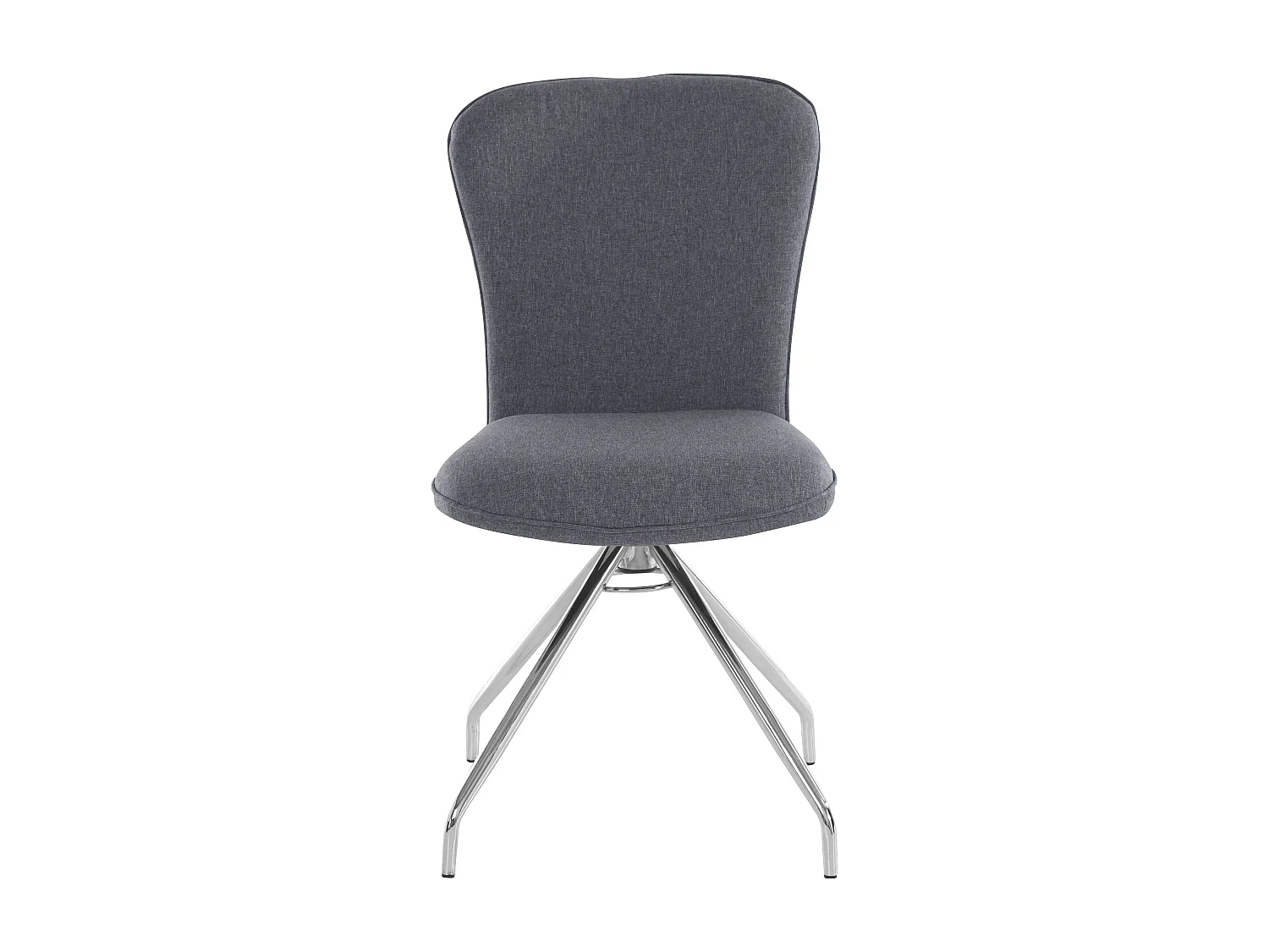 Carla | Fauteuil de salle à manger en tissu anthracite, 2 pièces