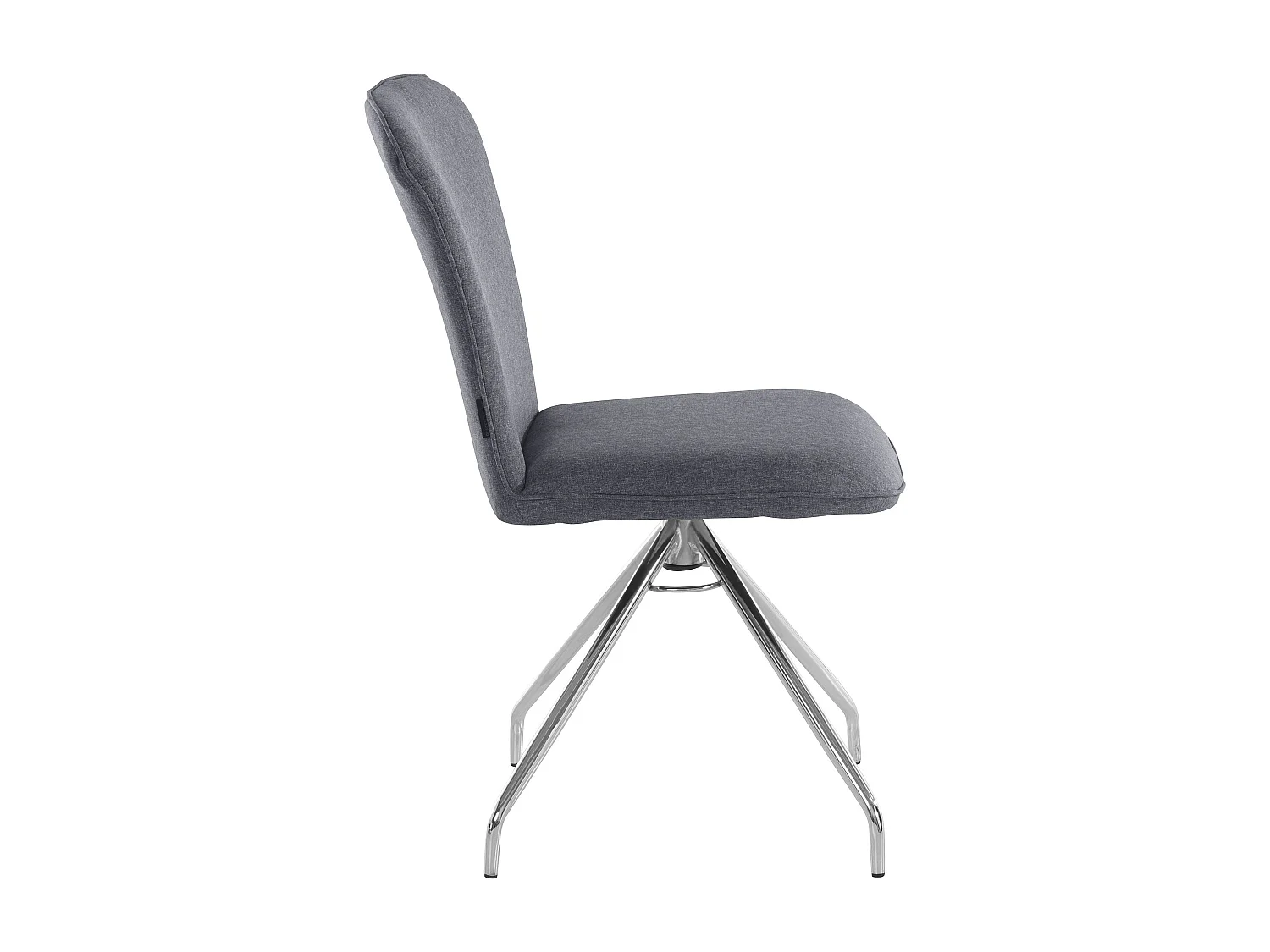 Carla | Fauteuil de salle à manger en tissu anthracite, 2 pièces