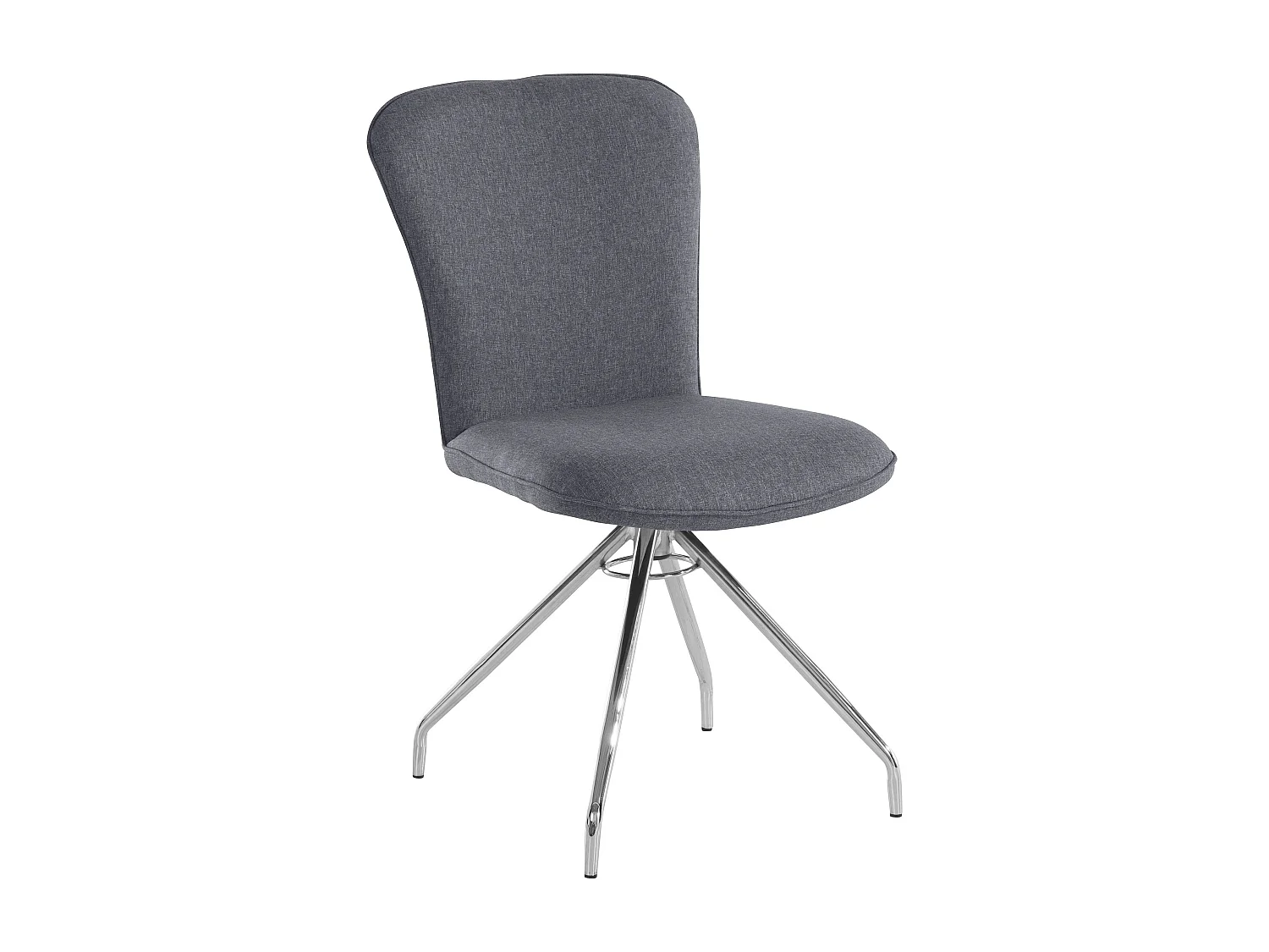 Carla | Fauteuil de salle à manger en tissu anthracite, 2 pièces