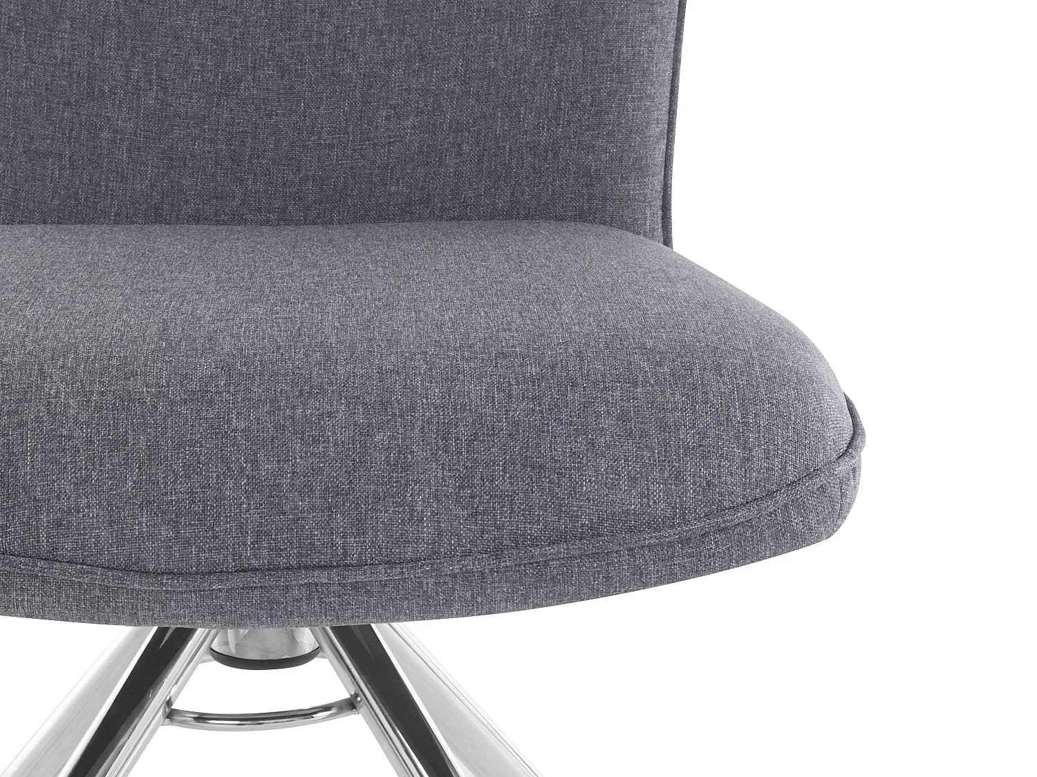 Carla | Fauteuil de salle à manger en tissu anthracite, 2 pièces