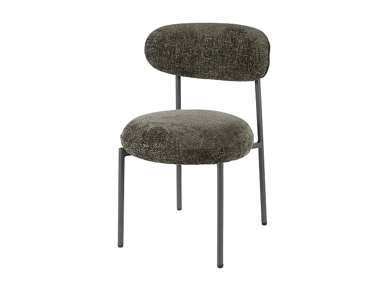 Chaise marron moderne en velours tissé (lot de 2) CREEK