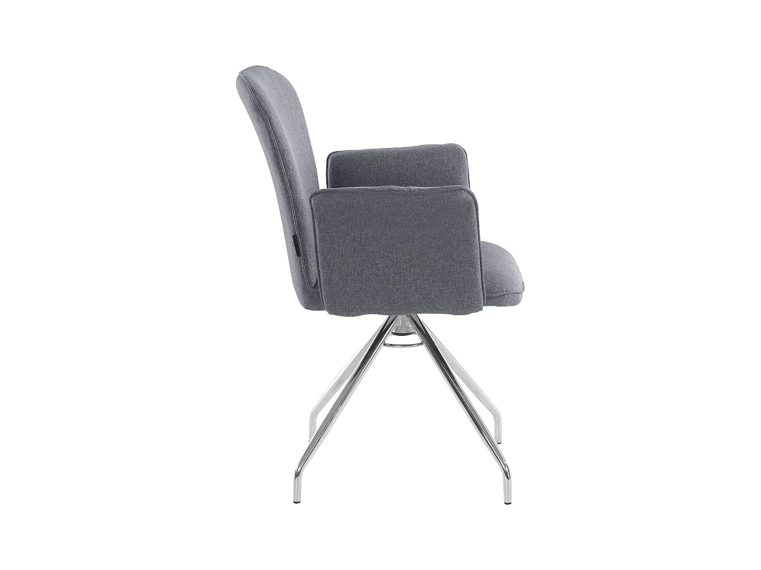 Carla | Fauteuil in antraciet stof, 2 stuks