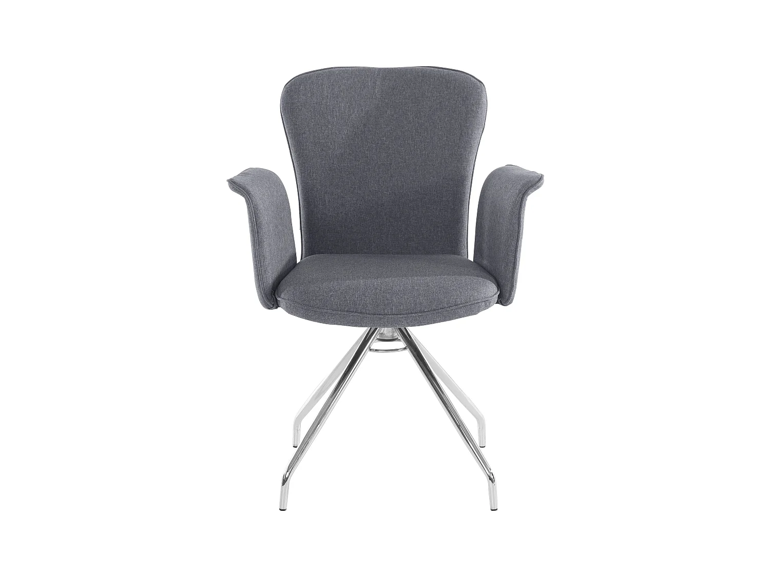Carla | Fauteuil in antraciet stof, 2 stuks