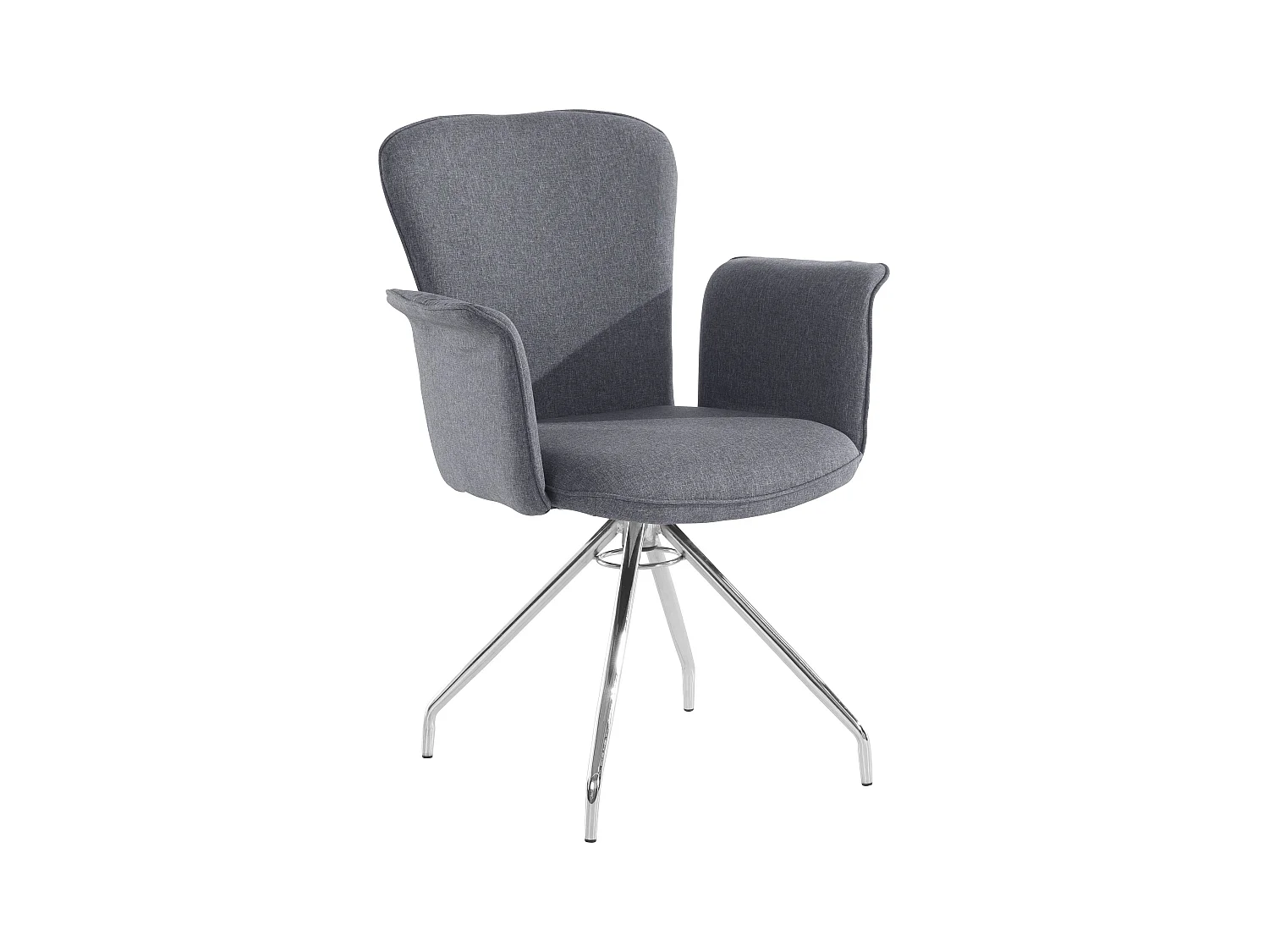 Carla | Fauteuil in antraciet stof, 2 stuks