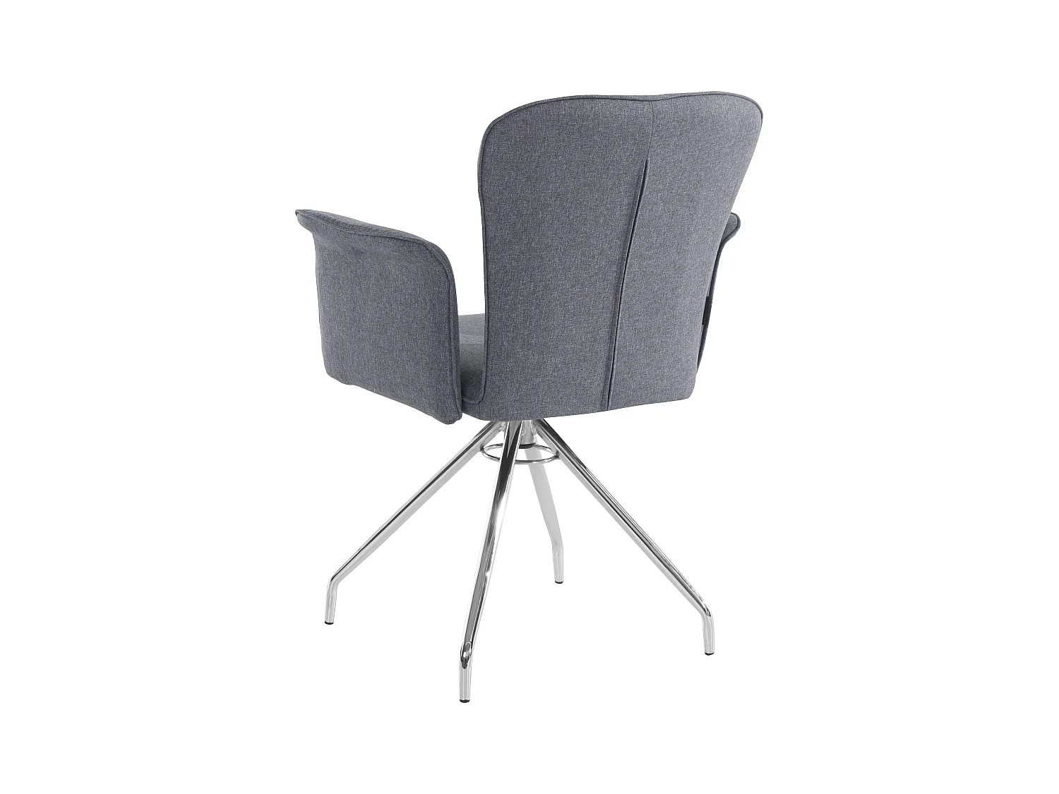Carla | Fauteuil in antraciet stof, 2 stuks