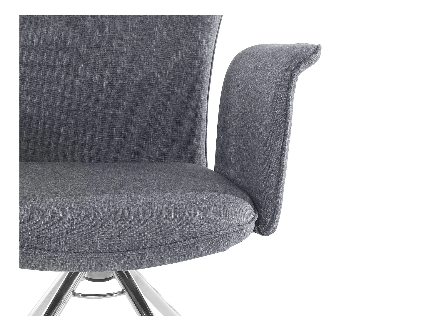 Carla | Fauteuil in antraciet stof, 2 stuks