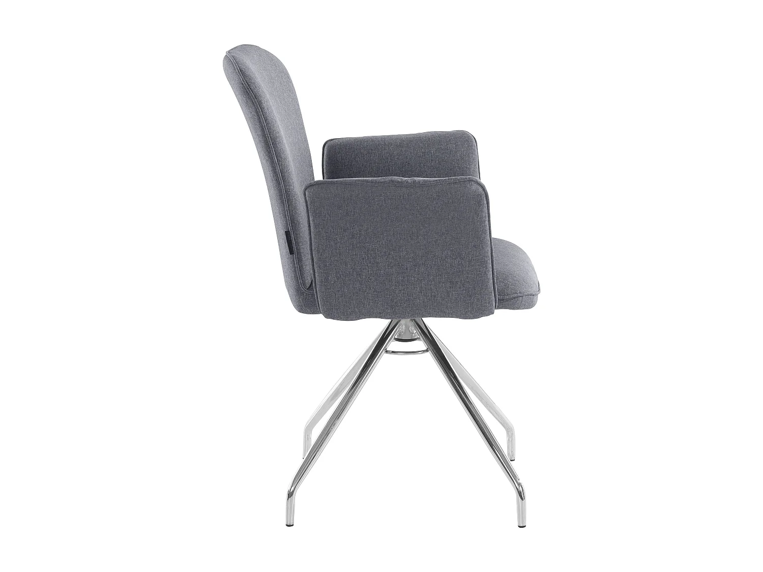 Carla | Fauteuil en tissu anthracite, 2 pièces