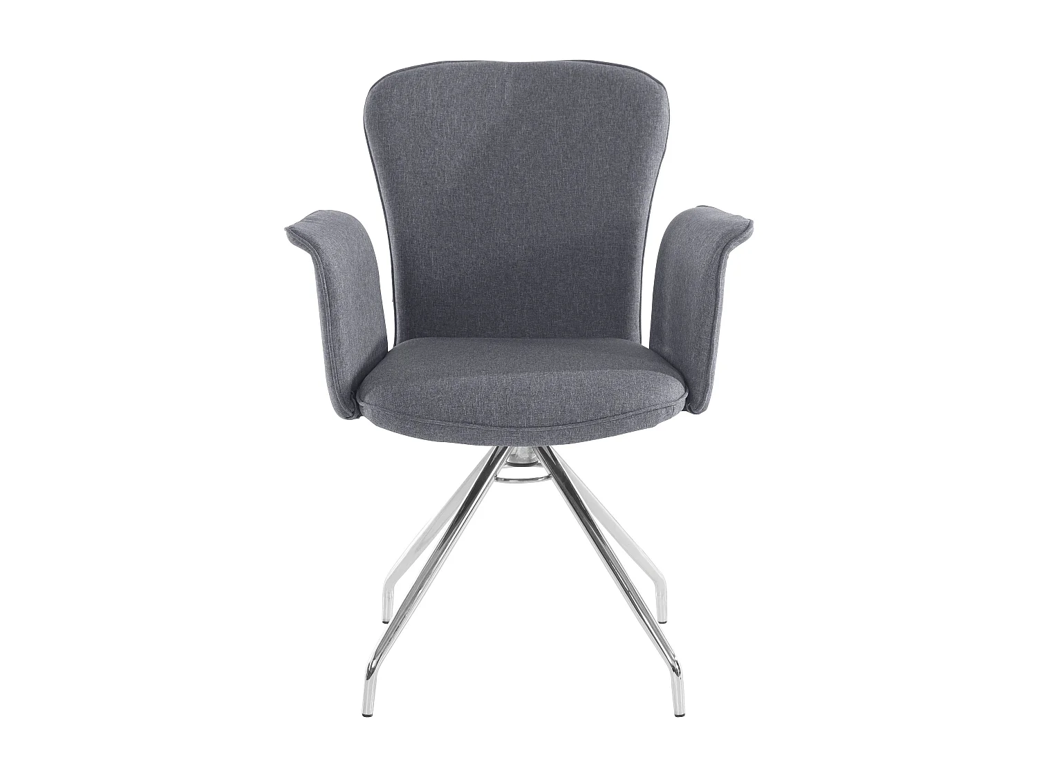 Carla | Fauteuil en tissu anthracite, 2 pièces