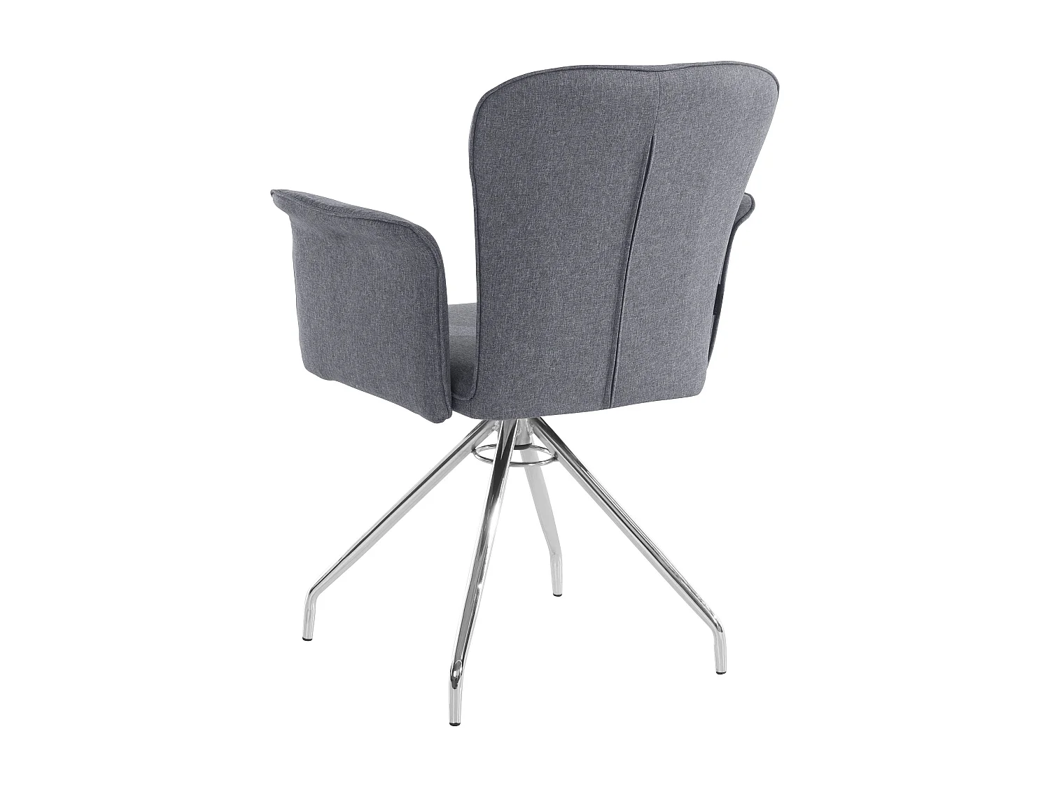 Carla | Fauteuil en tissu anthracite, 2 pièces
