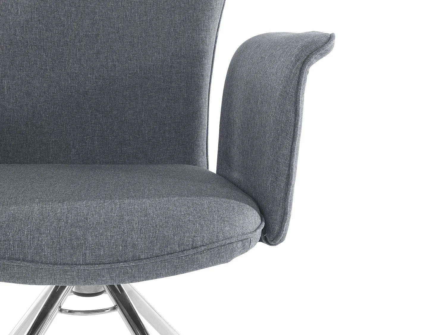 Carla | Fauteuil en tissu anthracite, 2 pièces