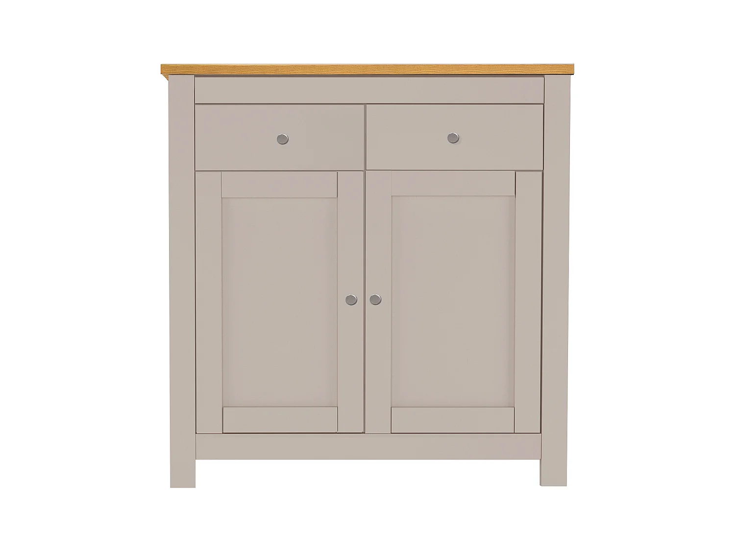 Emerald | Buffet avec 2 portes et 2 tiroirs en MDF chêne et crème