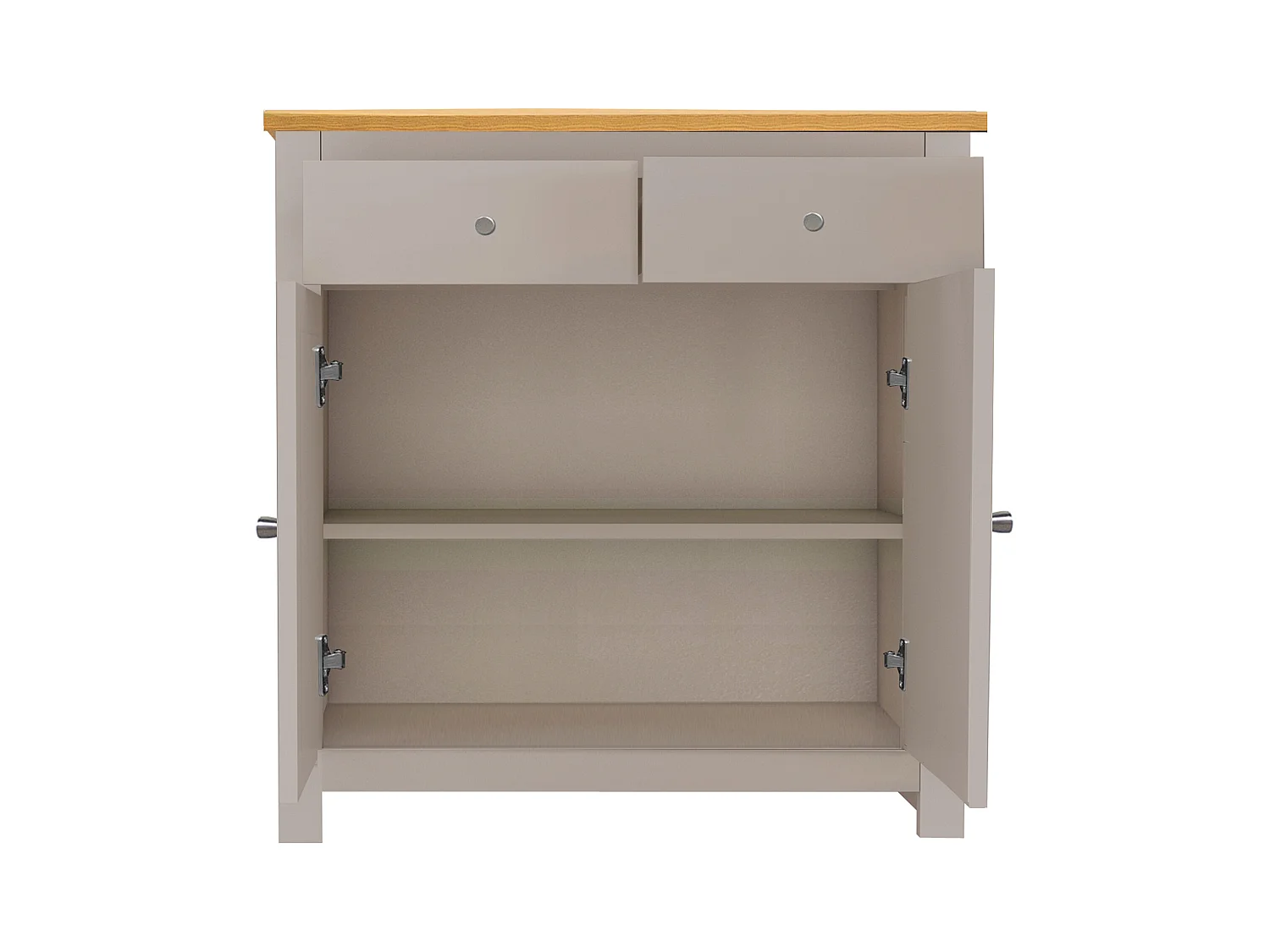 Emerald | Buffet avec 2 portes et 2 tiroirs en MDF chêne et crème