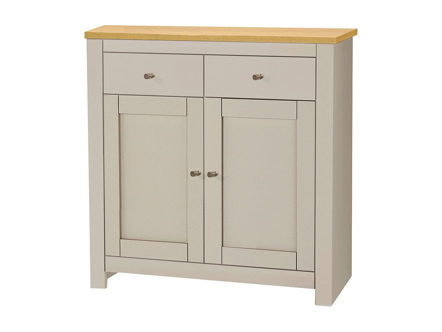 Emerald | Buffet avec 2 portes et 2 tiroirs en MDF chêne et crème