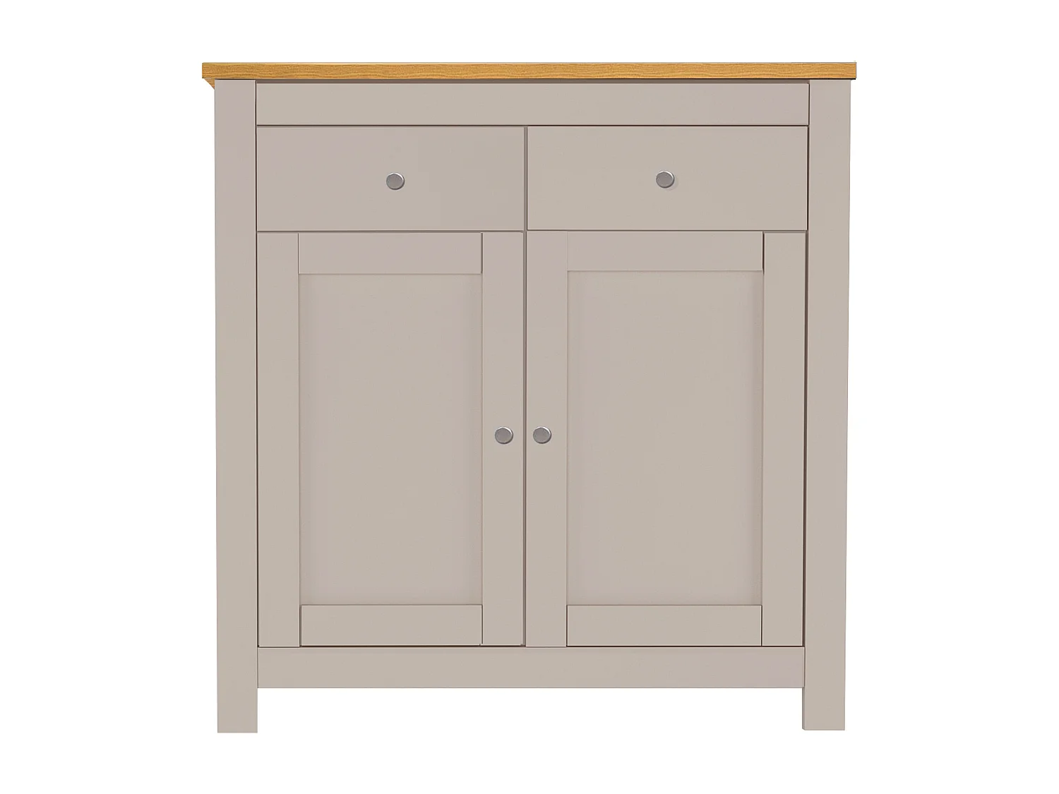 Emerald | Buffet avec 2 portes et 2 tiroirs en MDF chêne et crème
