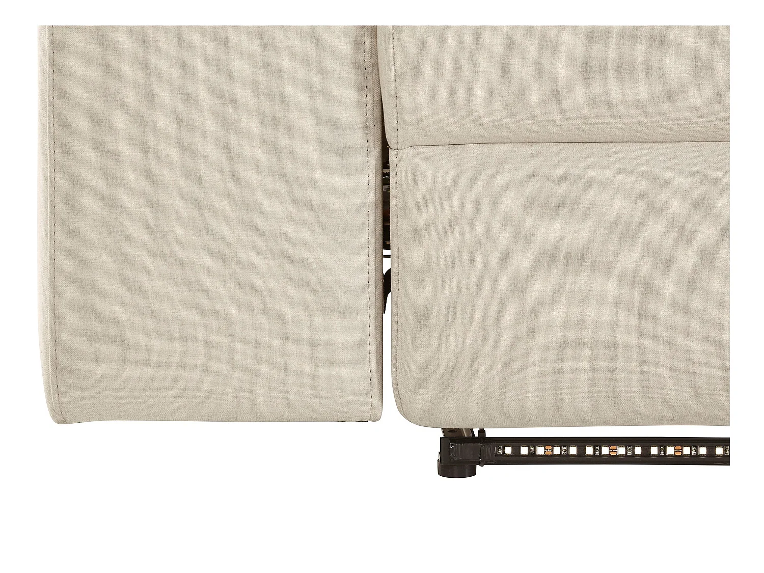 Rayland | Chaise Lounge Sofa 3 zits rechts met handbediening in zand