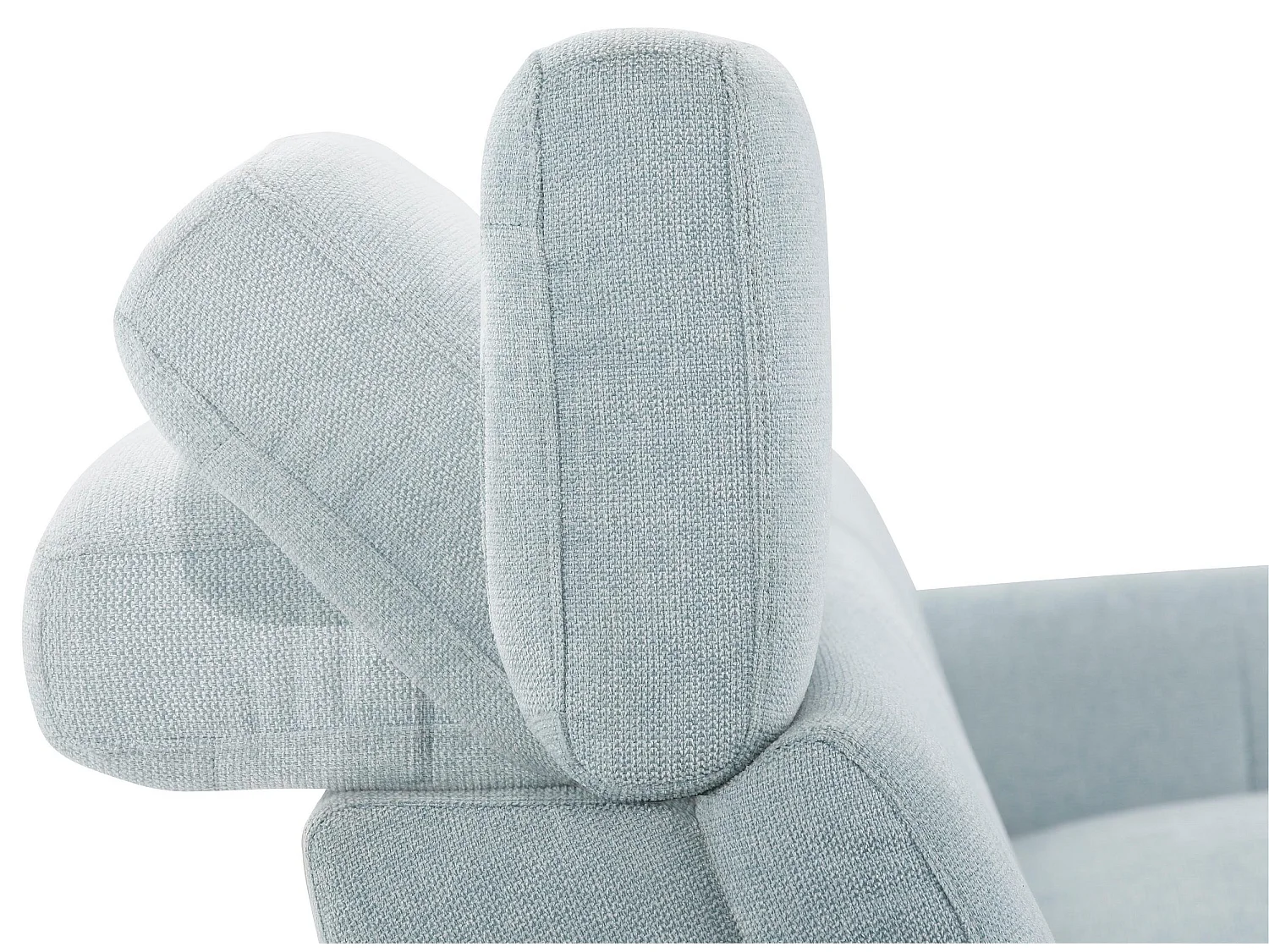 Capena | Chaise Lounge Sofa 3 places droite en tissu Iceblue