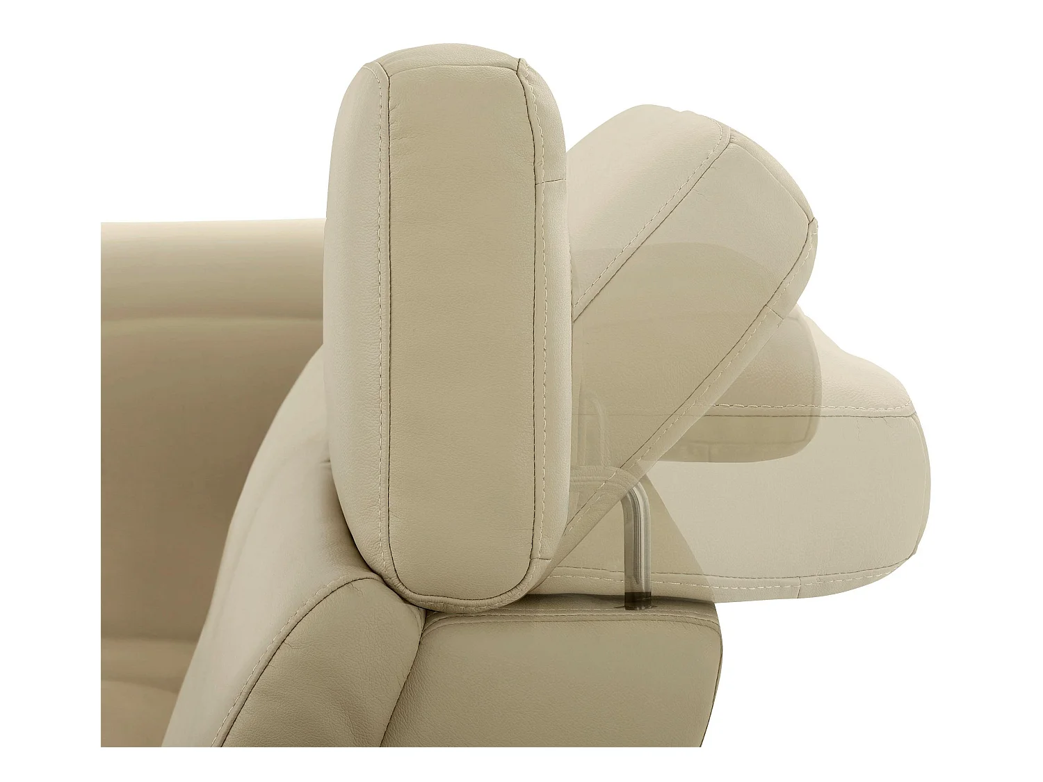 Capena | Chaise Lounge 5 places gauche avec électrique en PU crème