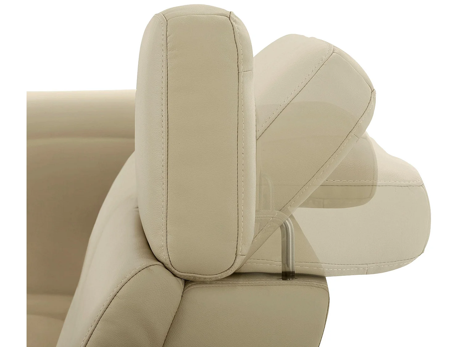 Capena | Chaise Lounge 5 places gauche avec électrique en PU crème