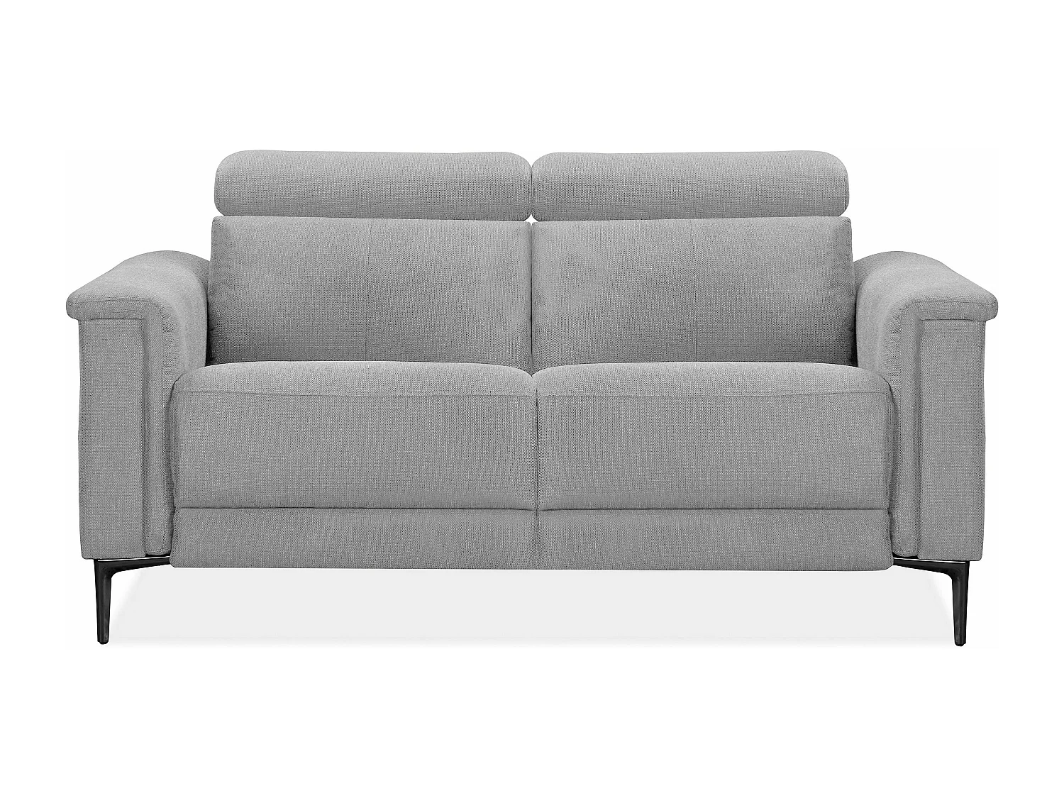 Lund | Canapé 2 places avec 1 fauteuil relax électrique en tissu Gris