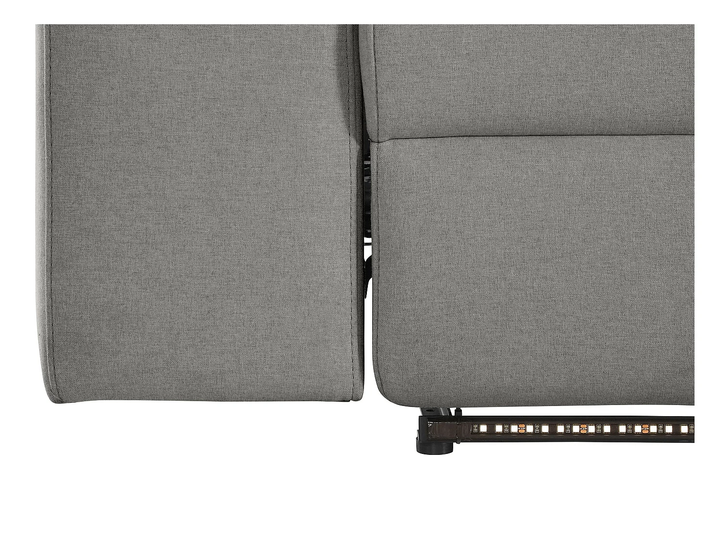 Rayland | Chaise Lounge 3 places droite avec fonction manuelle en gris