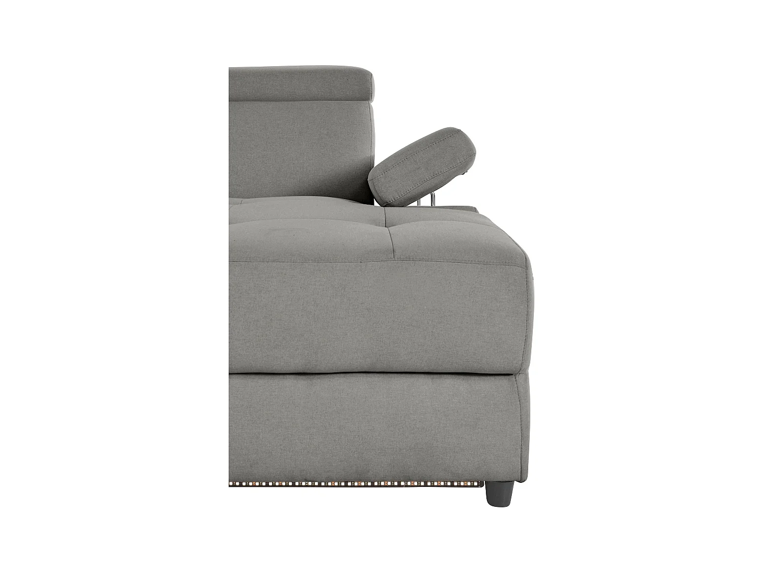 Rayland | Chaise Lounge 3 places droite avec fonction manuelle en gris