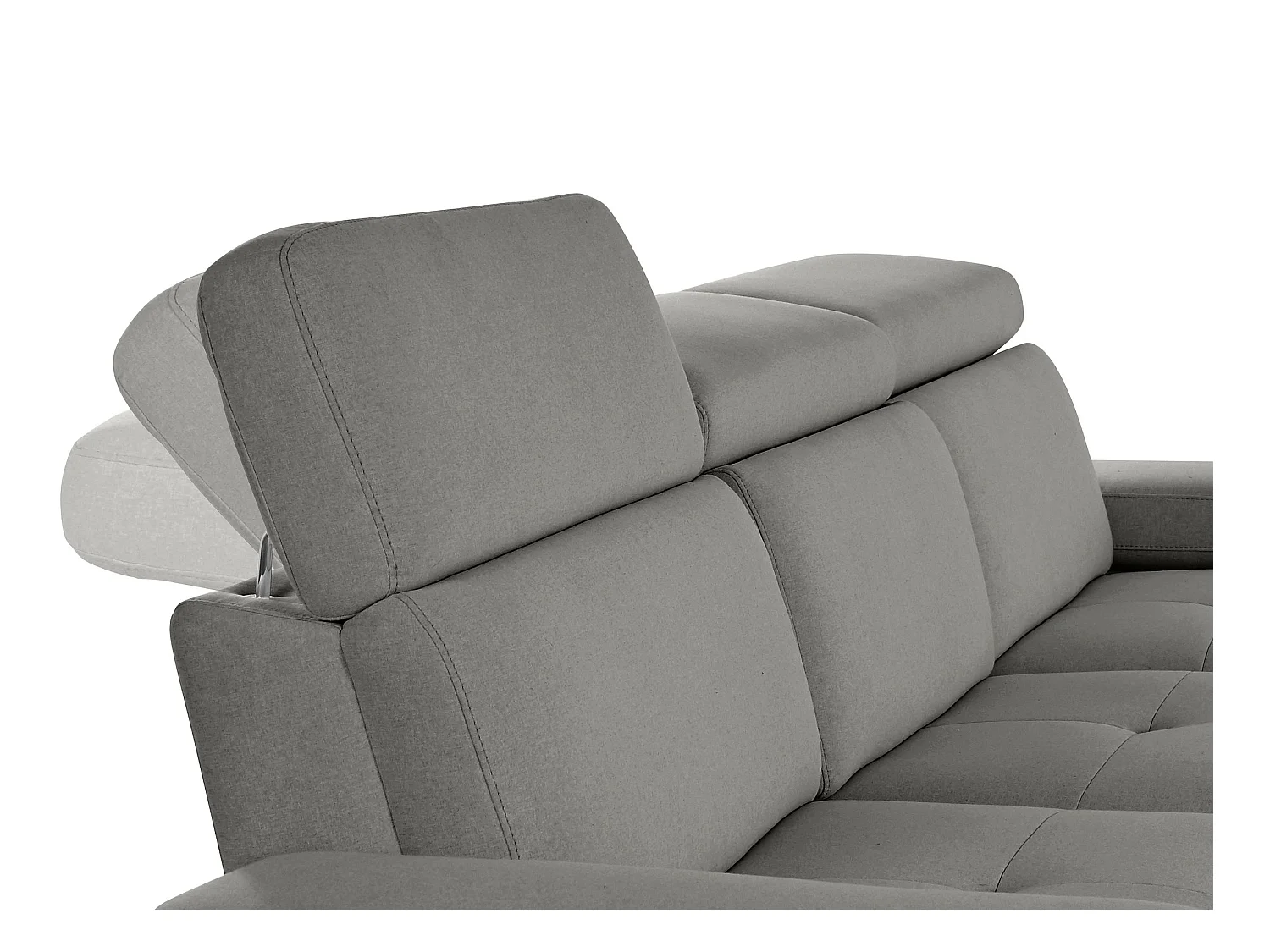 Rayland | Chaise Lounge 3 places droite avec fonction manuelle en gris
