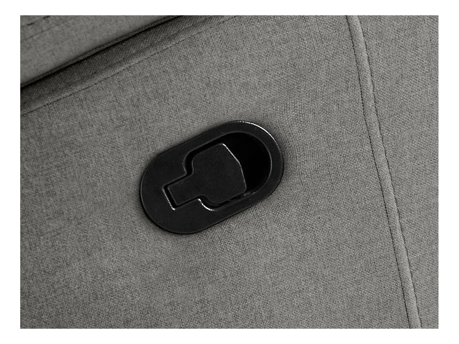 Rayland | Chaise Lounge 3 places droite avec fonction manuelle en gris