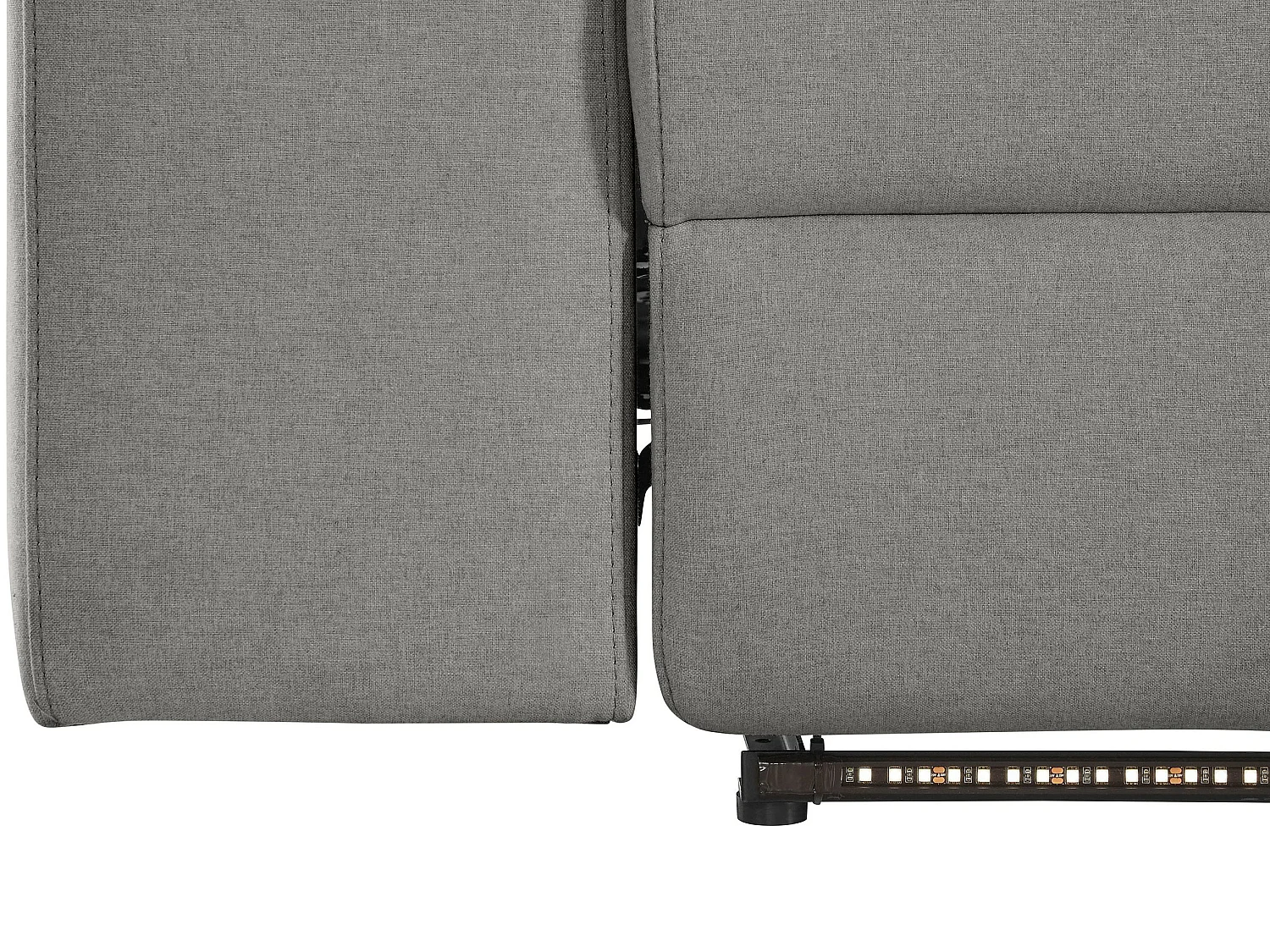 Rayland | Chaise Lounge 3 places droite avec fonction manuelle en gris