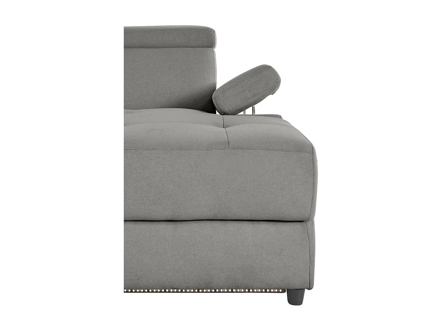 Rayland | Chaise Lounge 3 places droite avec fonction manuelle en gris