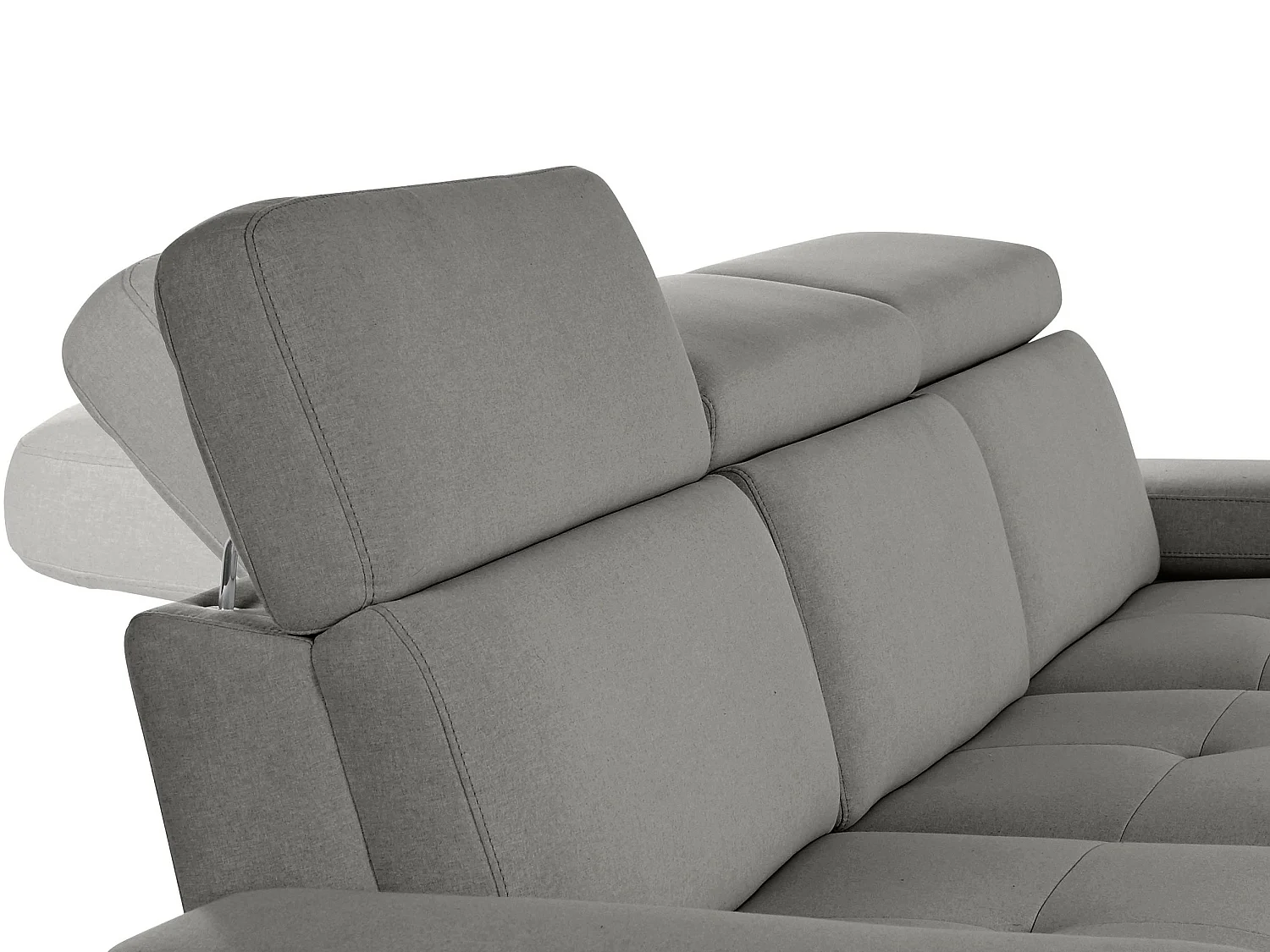 Rayland | Chaise Lounge 3 places droite avec fonction manuelle en gris