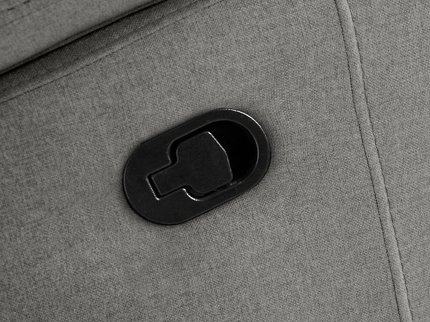 Rayland | Chaise Lounge 3 places droite avec fonction manuelle en gris