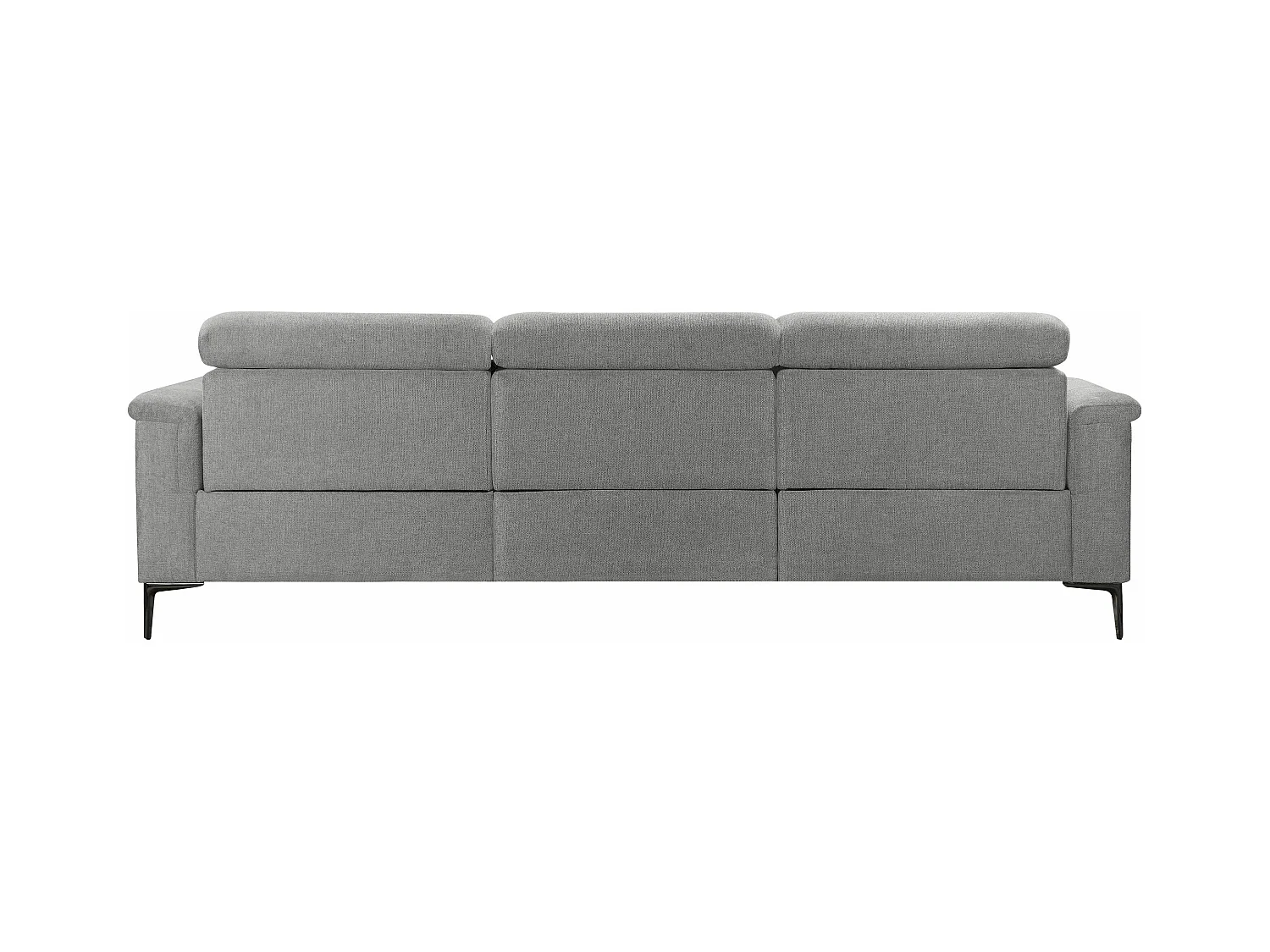 Lund | Chaise Lounge Sofa met 1 Relaxfauteuil in Lichtgrijze Stof