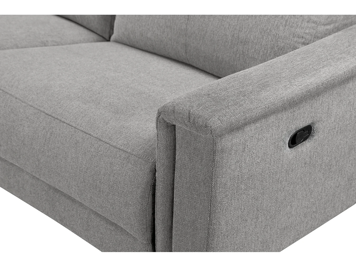 Lund | Canapé Chaise Lounge avec 1 fauteuil inclinable manuel en gris