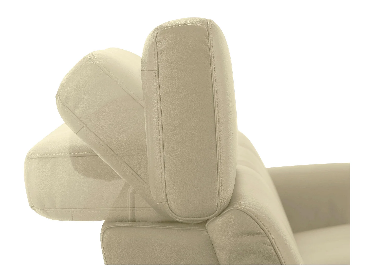 Capena | Chaise Lounge Sofa 3-zits rechts, elektrisch, crème PU