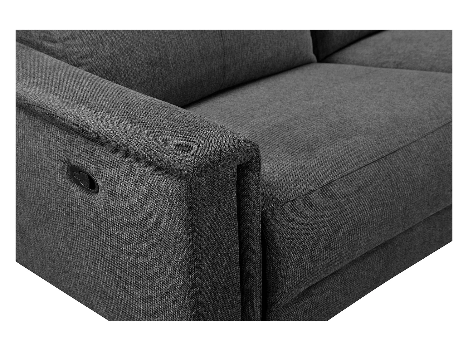 Lund | Canapé Chaise Lounge avec 1 fauteuil inclinable manuel en gris