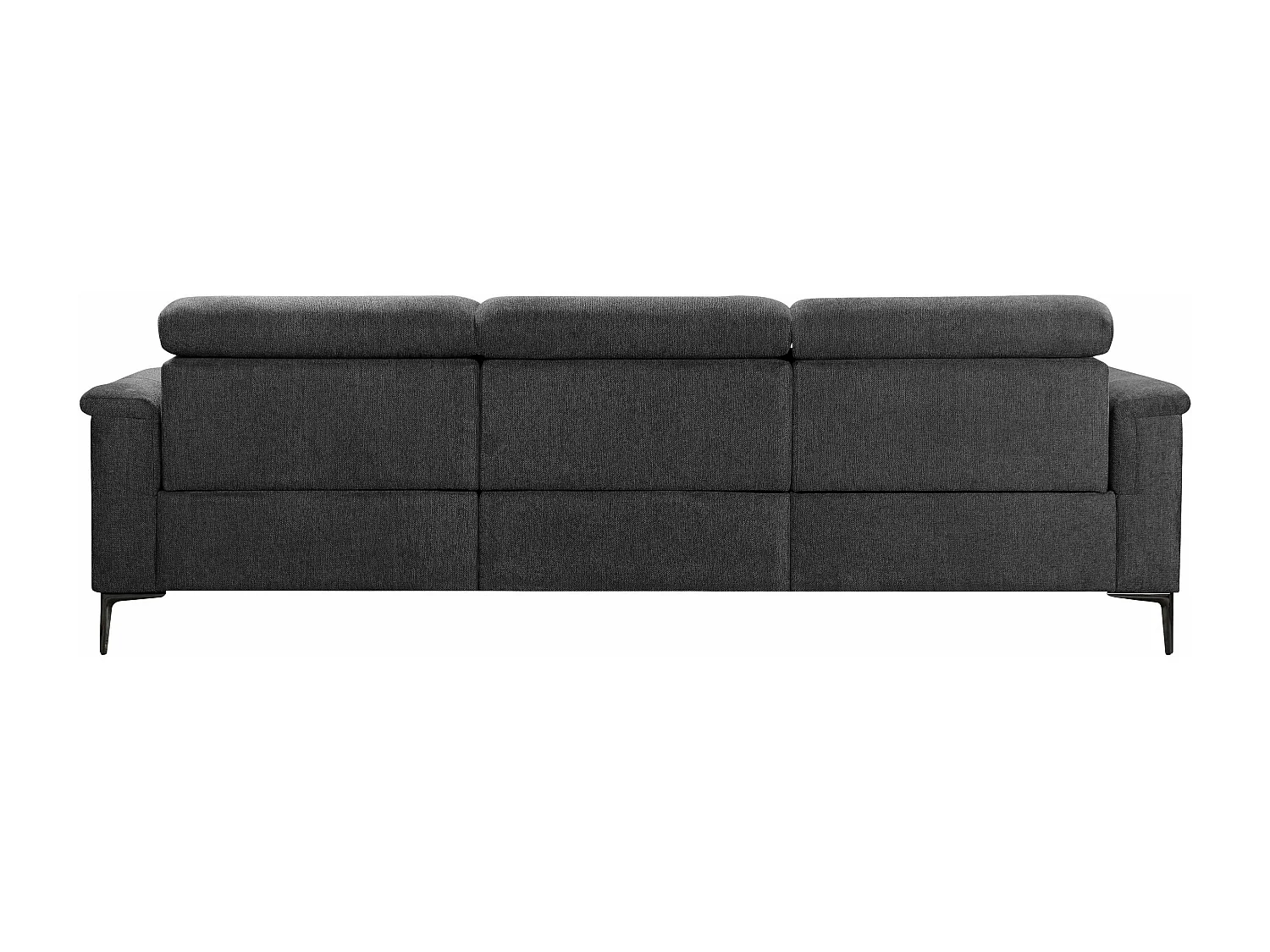 Lund | Canapé Chaise Lounge avec 1 fauteuil inclinable manuel en gris