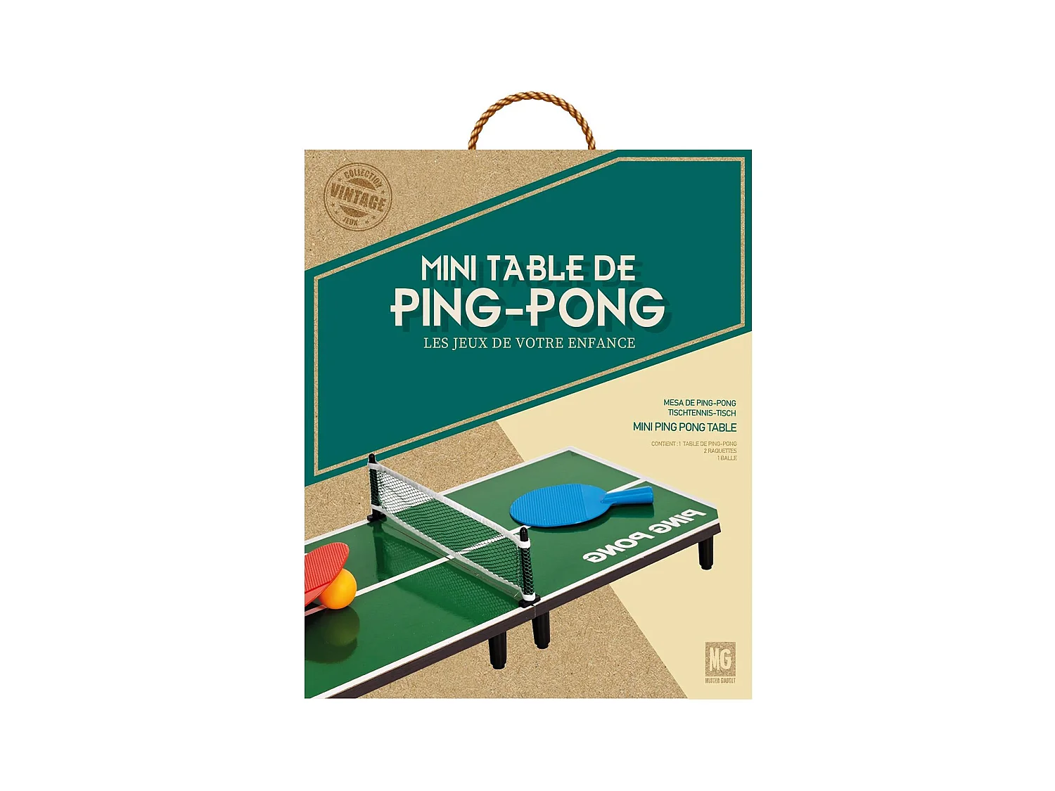 Table De Ping Pong 60x30cm Vert, Noir, Blanc, Bleu, Rouge