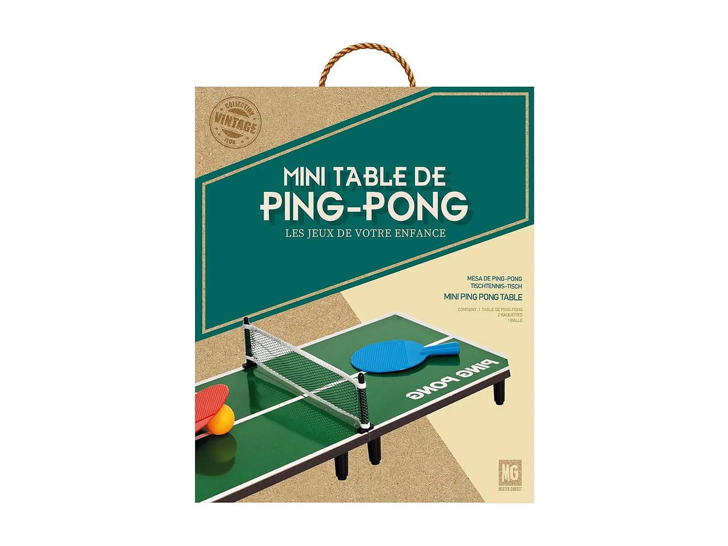 Table De Ping Pong 60x30cm Vert, Noir, Blanc, Bleu, Rouge