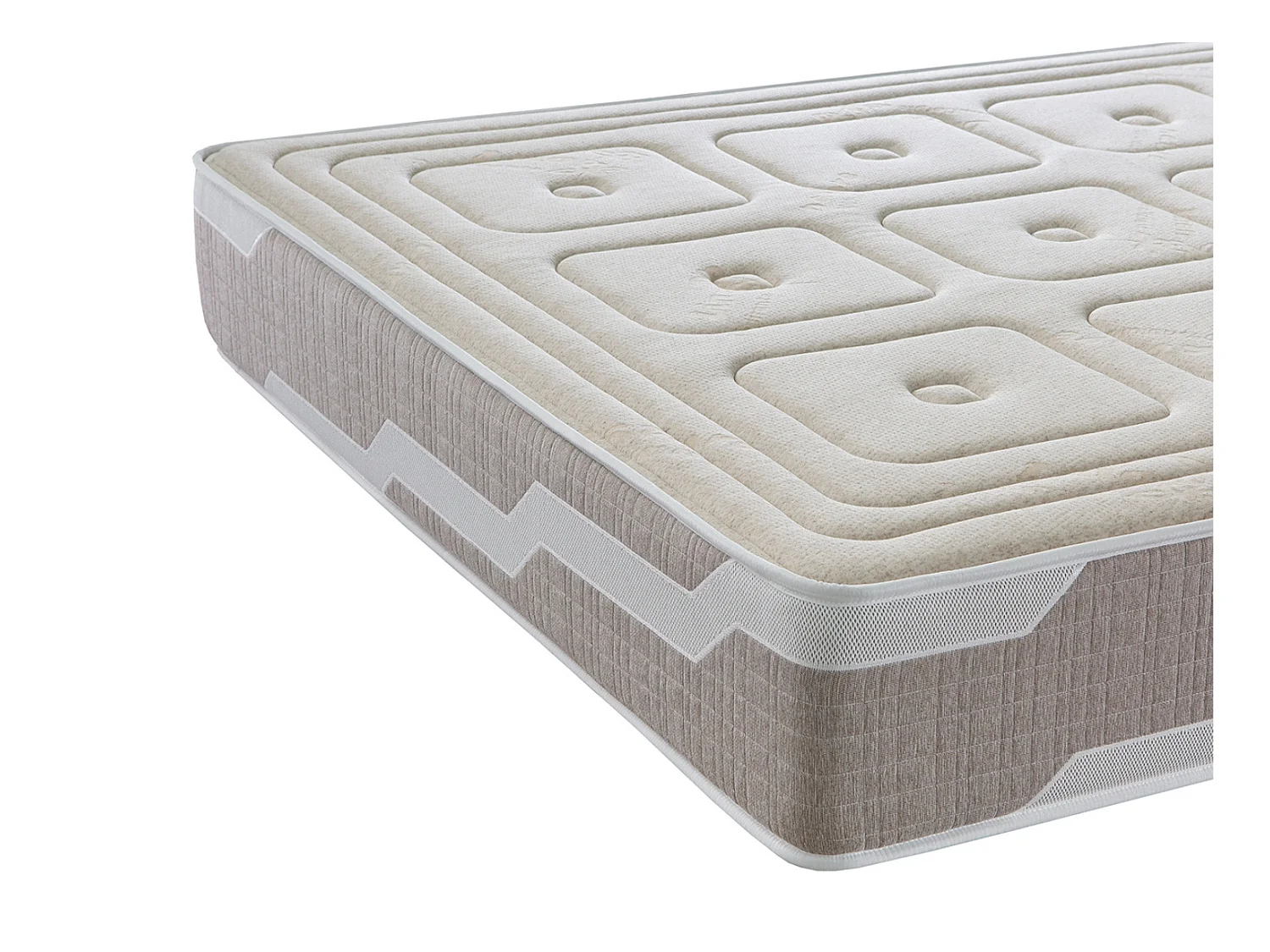 Matelas latex 120X190 ORGANIC NATURA Epaisseur 25 CM, Latex naturel et Ressorts ensachés