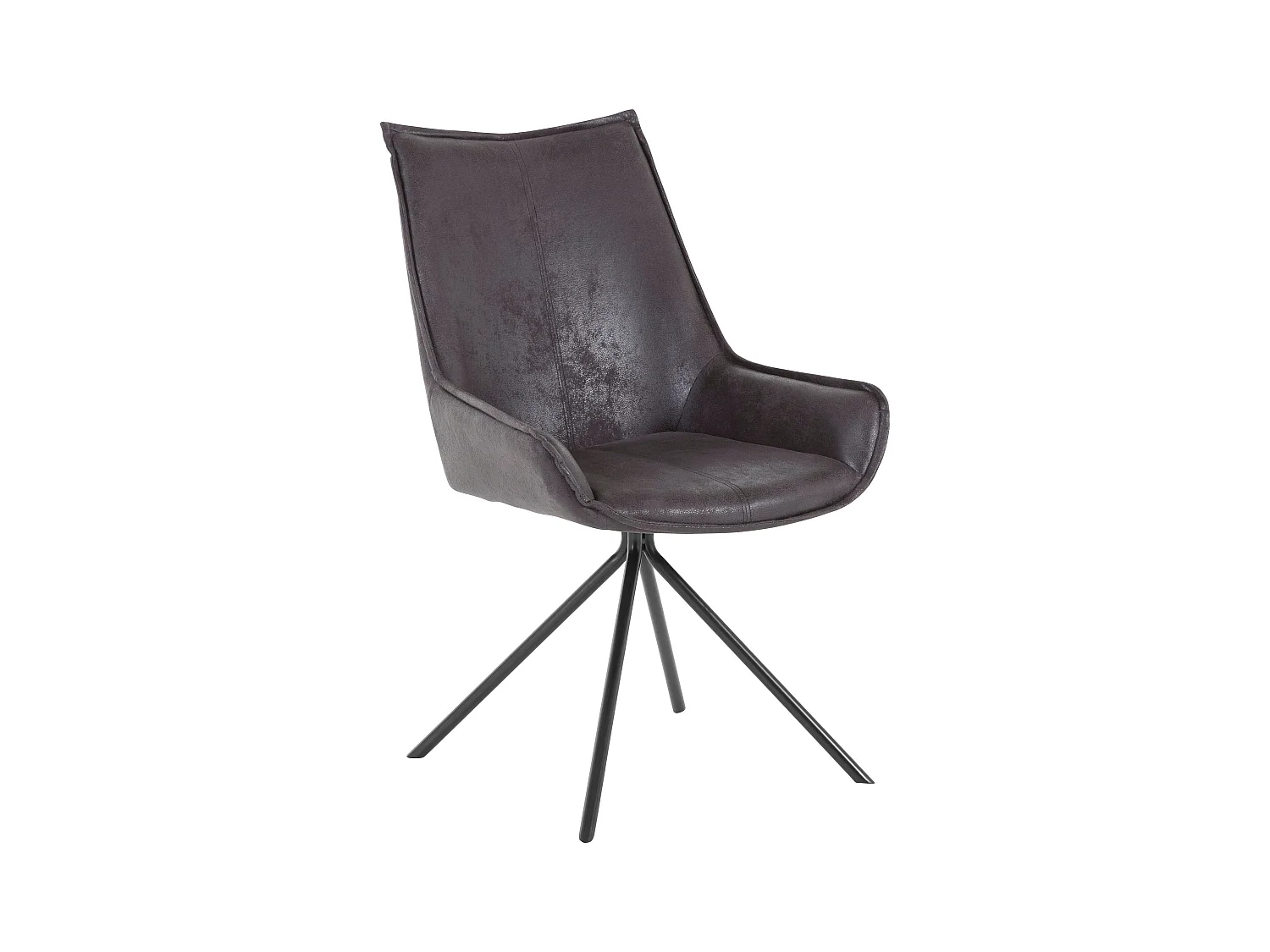 Bodil | Chaise en microfibre anthracite / Noir, 1 paquet