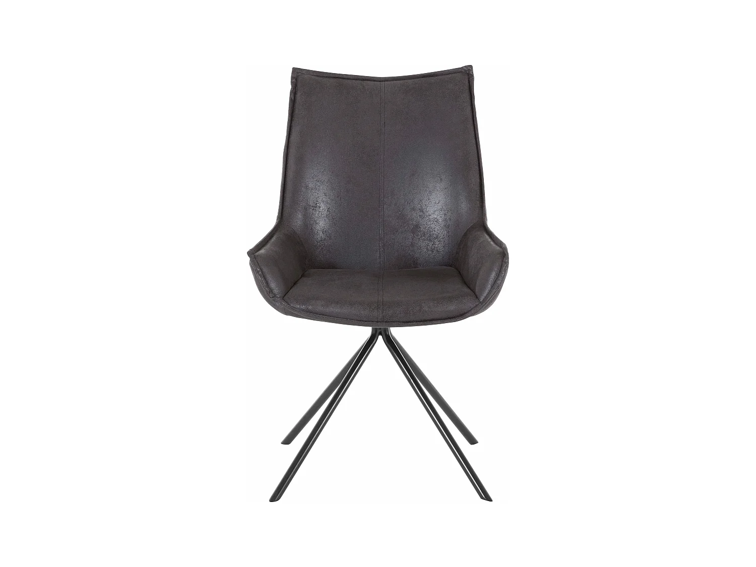 Bodil | Chaise en microfibre anthracite / Noir, 1 paquet