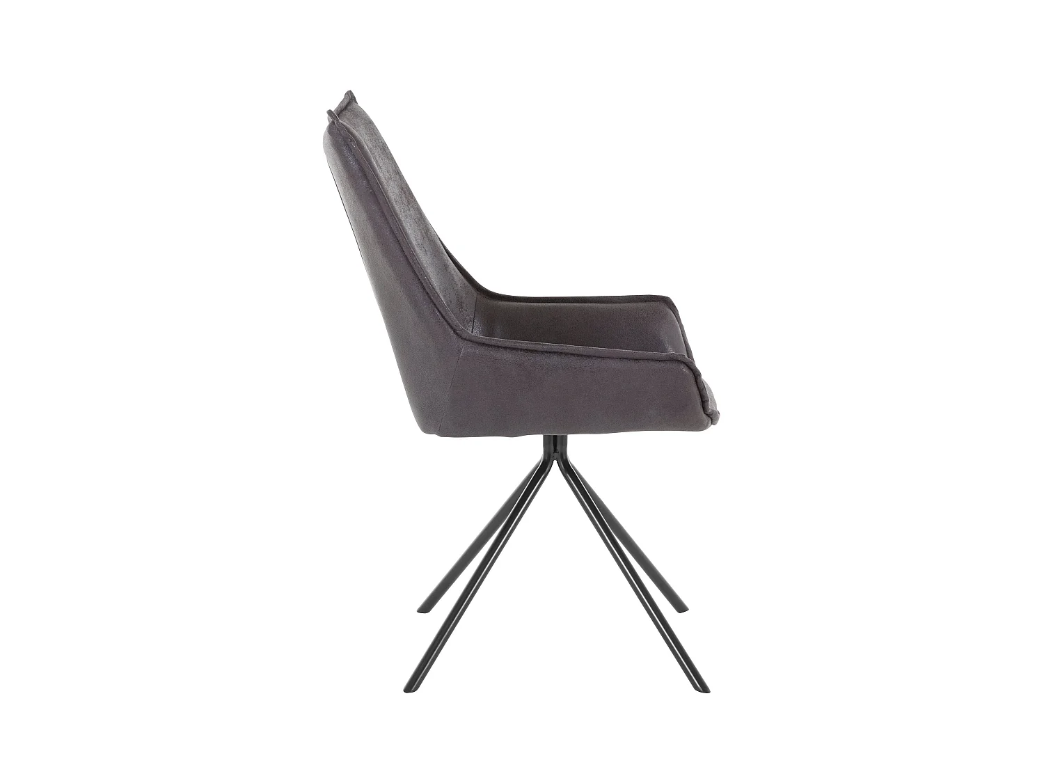 Bodil | Chaise en microfibre anthracite / Noir, 1 paquet