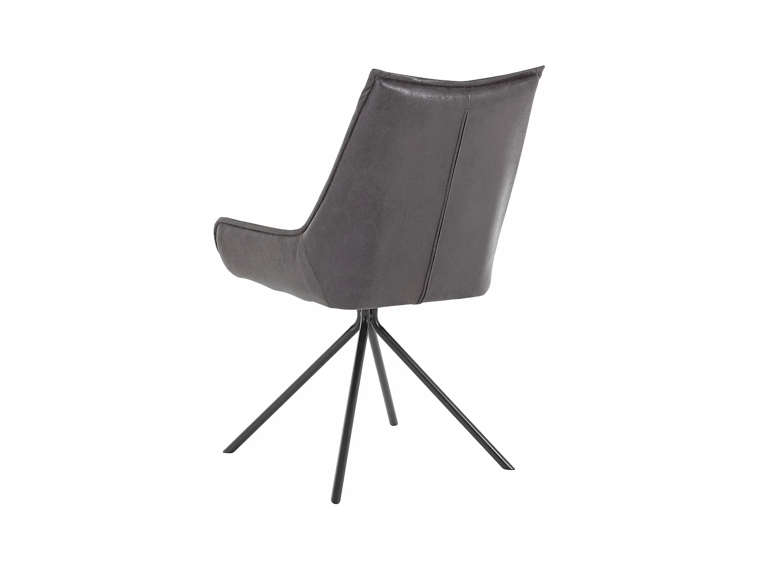 Bodil | Chaise en microfibre anthracite / Noir, 1 paquet