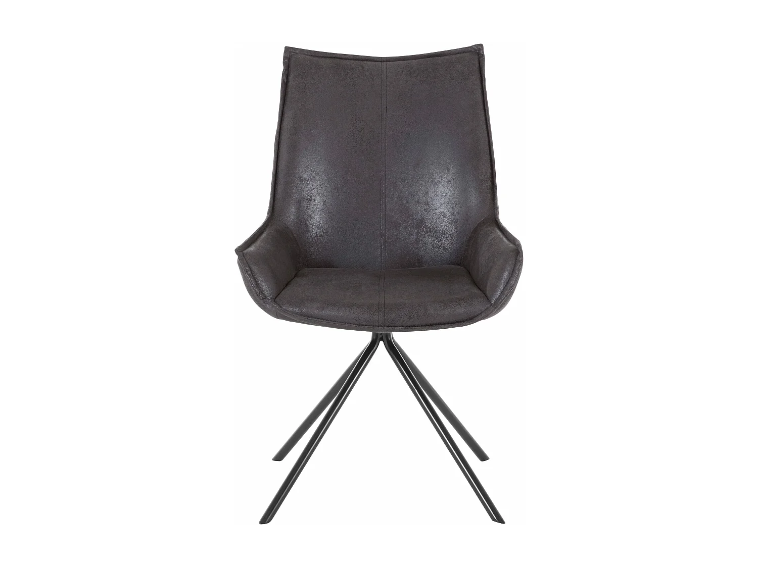 Bodil | Chaise en microfibre anthracite / Noir, 1 paquet