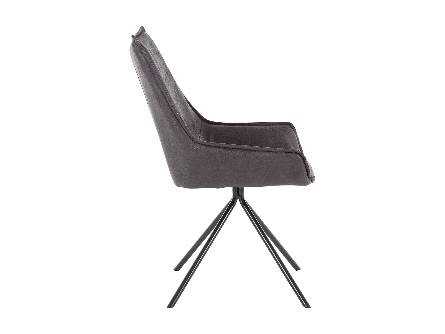 Bodil | Chaise en microfibre anthracite / Noir, 1 paquet