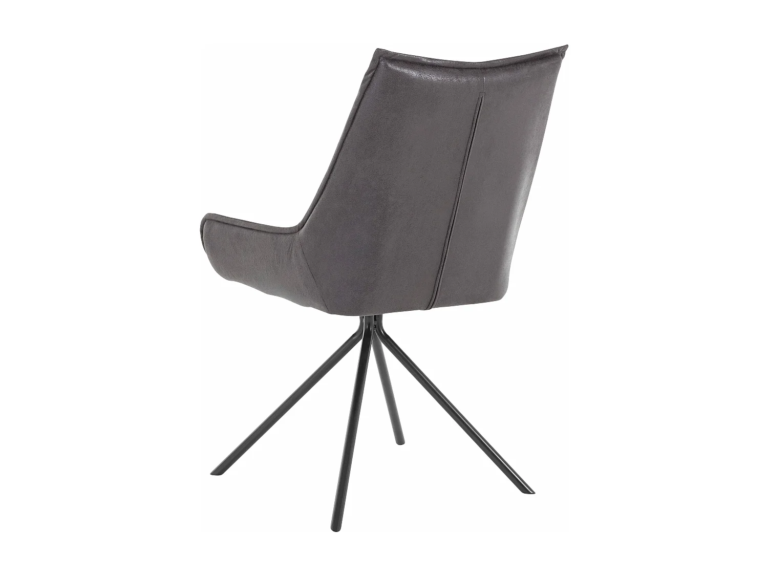 Bodil | Chaise en microfibre anthracite / Noir, 1 paquet