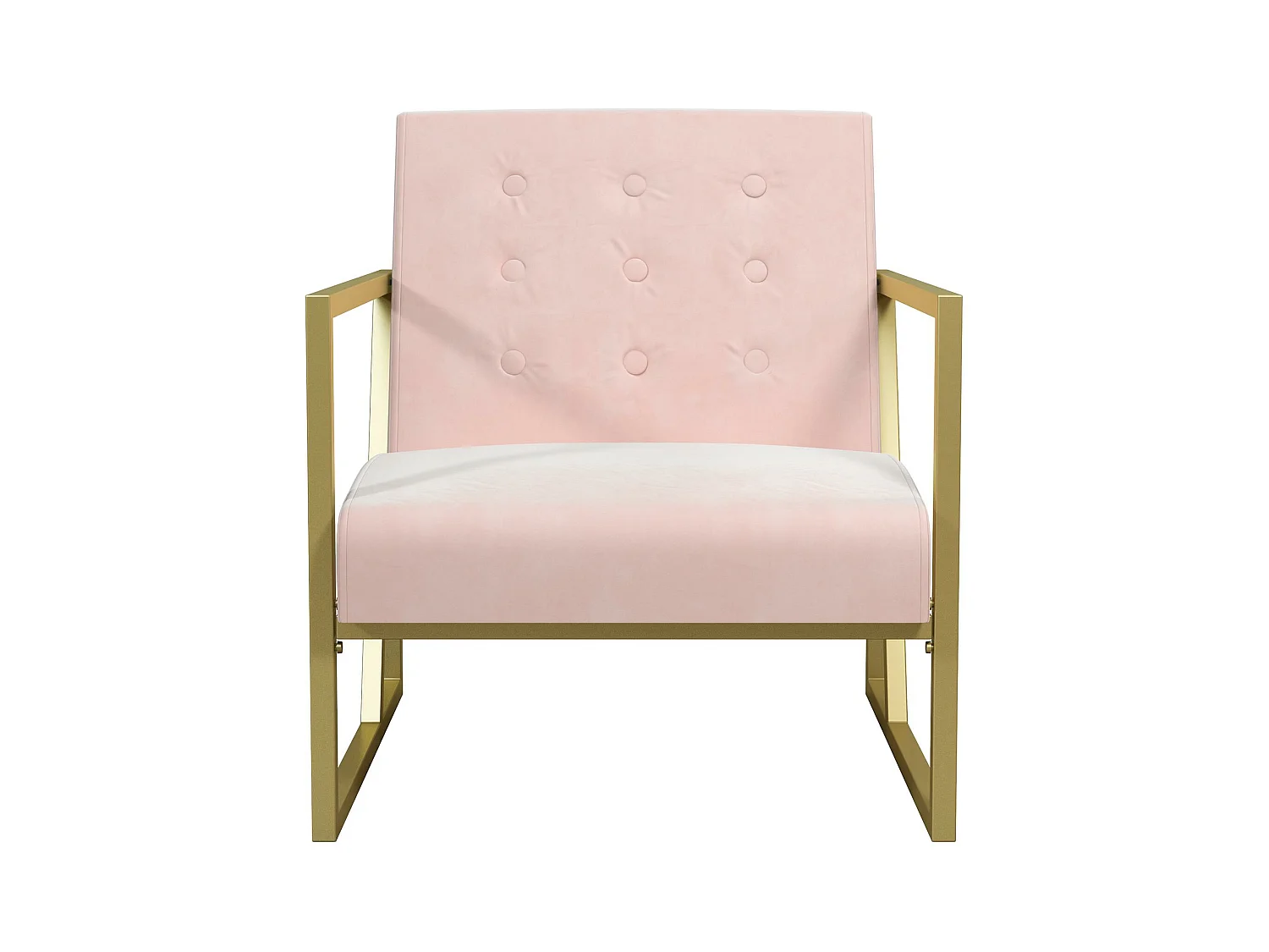 Chaise d'appoint en velours rose